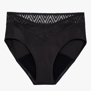 2 pair- NWT—THINX period underwear- hiphugger Black Lace